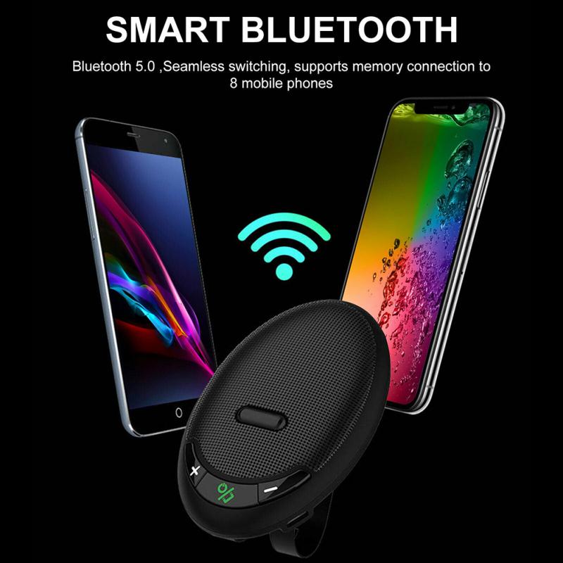 Sistem 5.0+edr compatibil cu Bluetooth Instalare parasolar pentru mașină Apel Mâini libere Difuzor Telefon mobil
