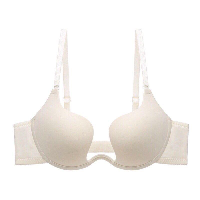 Invisible Open Back Deep V Push-Up Seamless Halter Bra for Wedding and Evening Gowns