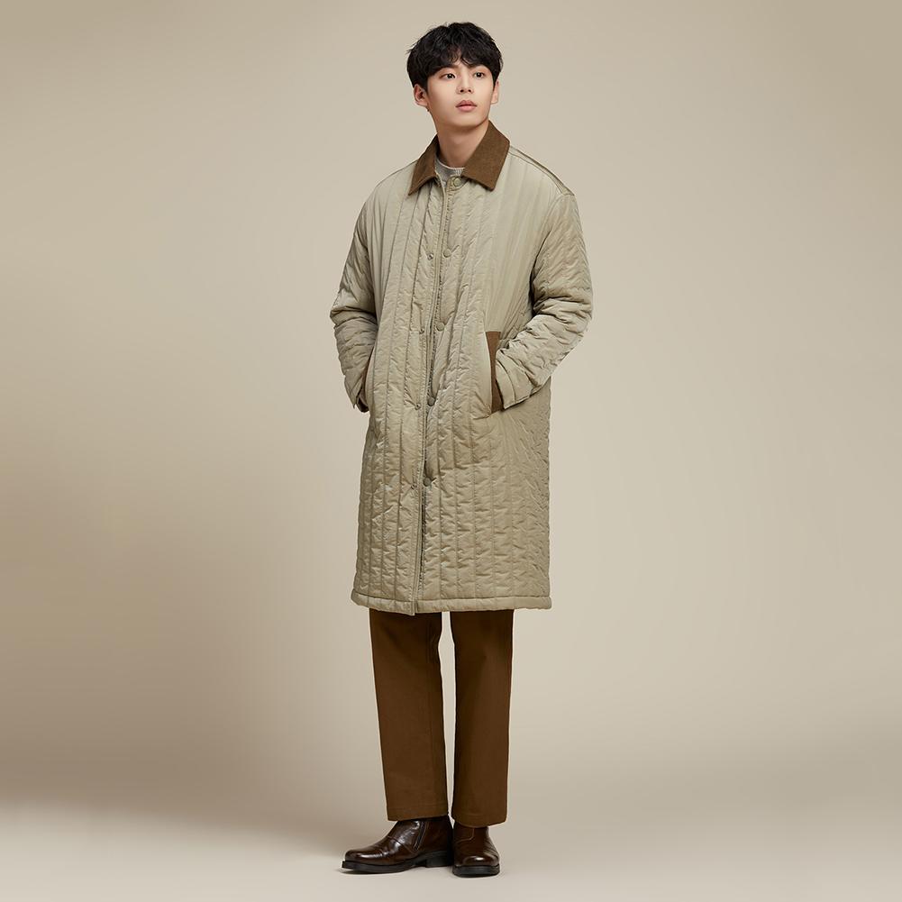 T.I For Men [Plads7] Channel Quilted Long Coat [Extend]_M228Cjp408M