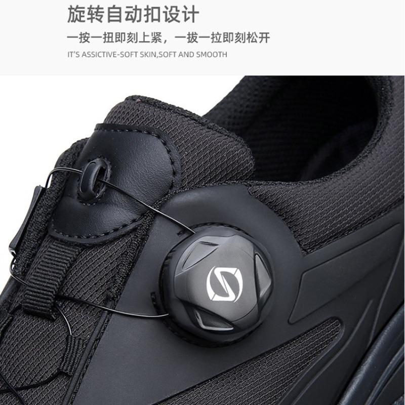 Spring trend sports style casual shoes breathable soft sole outdoor running rotary button walking shoes