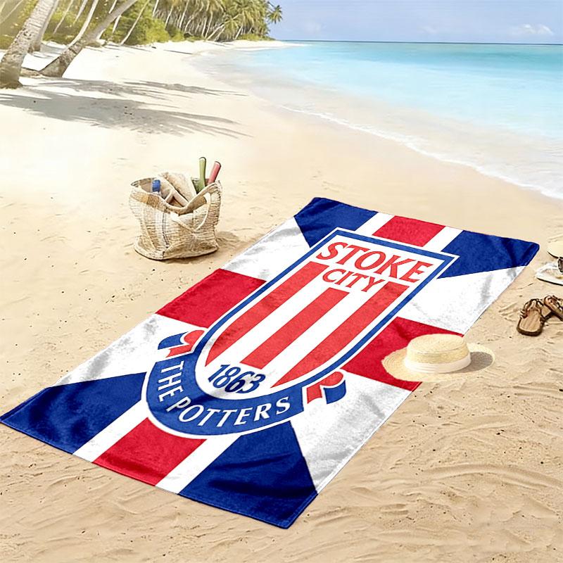 SCFC Logo Beach Towel, Large Soft Quick Dry Towel for Beach Camping Swimming