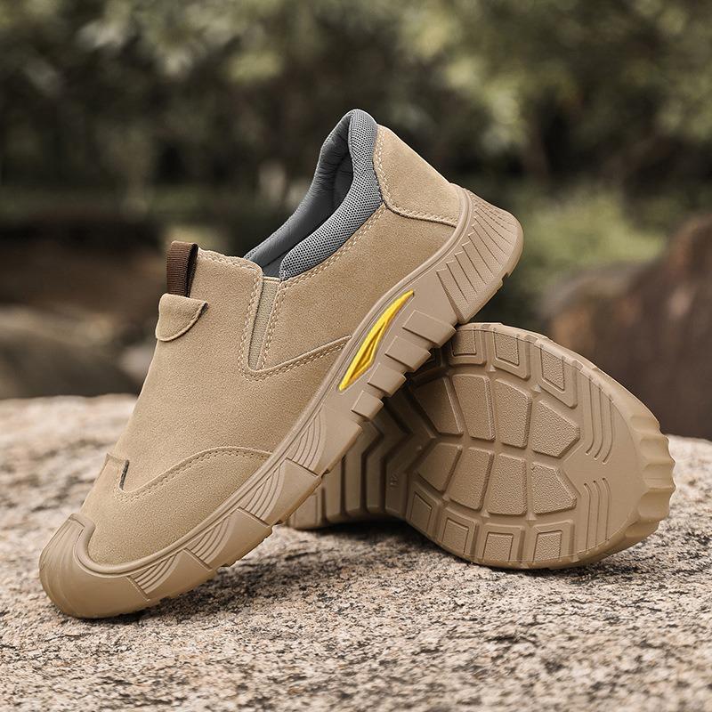 Labor Insurance Shoes Men's New One-pedal Construction Site Work Is Not Tired Feet Leisure Sports Mountaineering Work Soft-soled Trendy Shoes