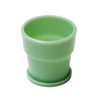 Ideco Stiklinis gėlių vazonas Nr. 4 Skersmuo 14 cm Jade Milk stiklinis vazonas 4