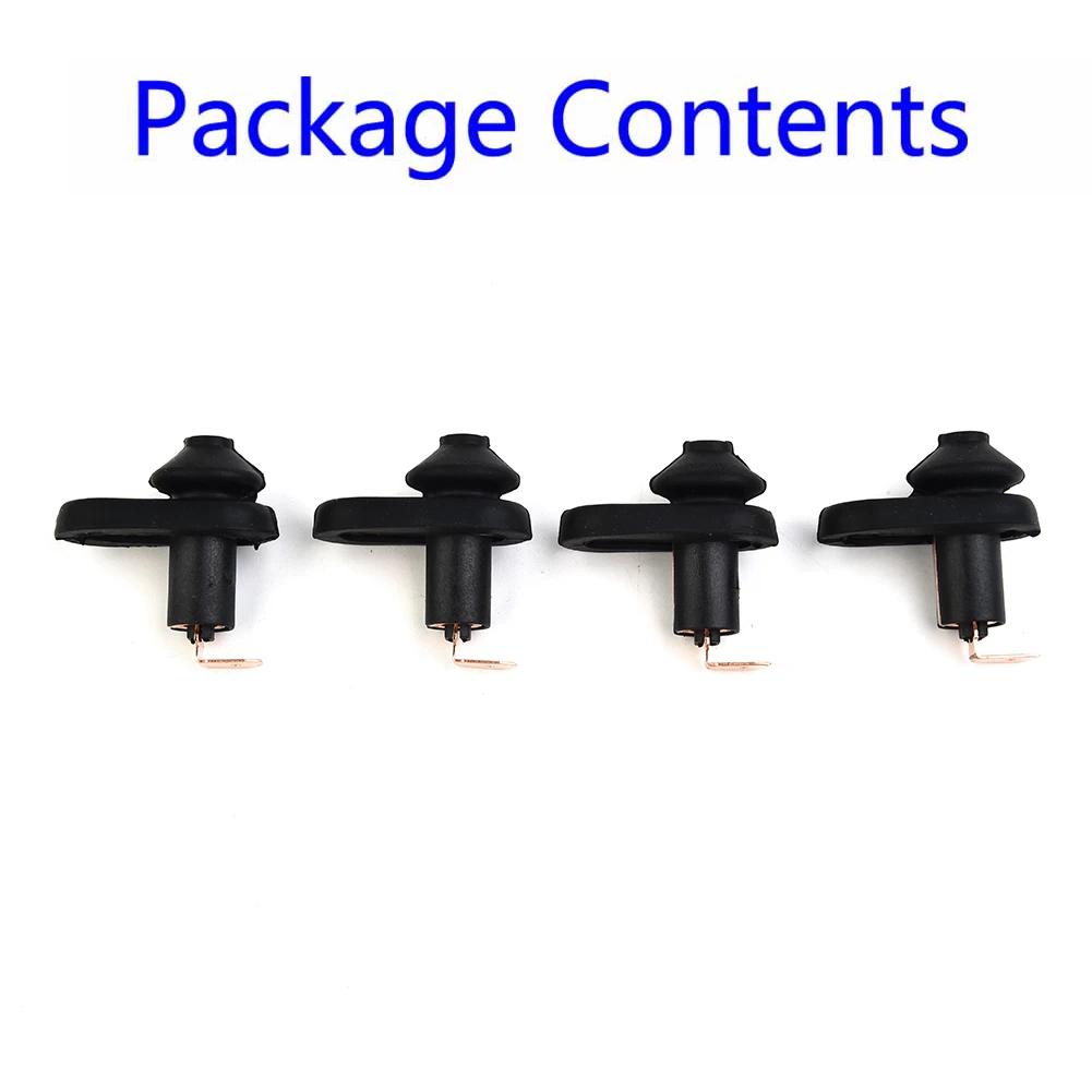 4 Stück/Set Auto Fahrzeuge Innen Türlichtschalter Höflichkeitslicht Lampe Schalterknopf Schwarz Türverkleidung Induktionsschalter