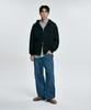 Atez Essential Oversized Sweat Zip-Up Hoodie [Black]