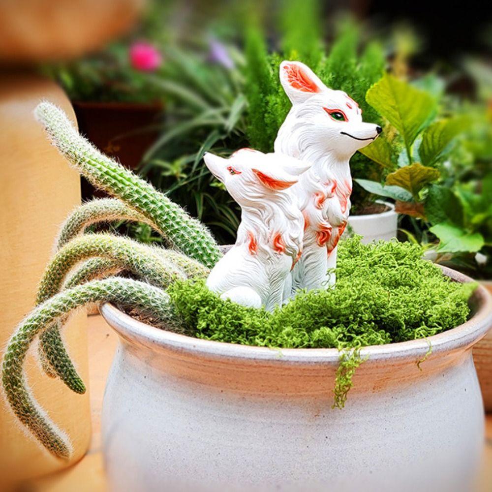 Resin Animal Sculpture Cute Garden Miniatures Figurine Micro Landscape Little Statue  Lawn