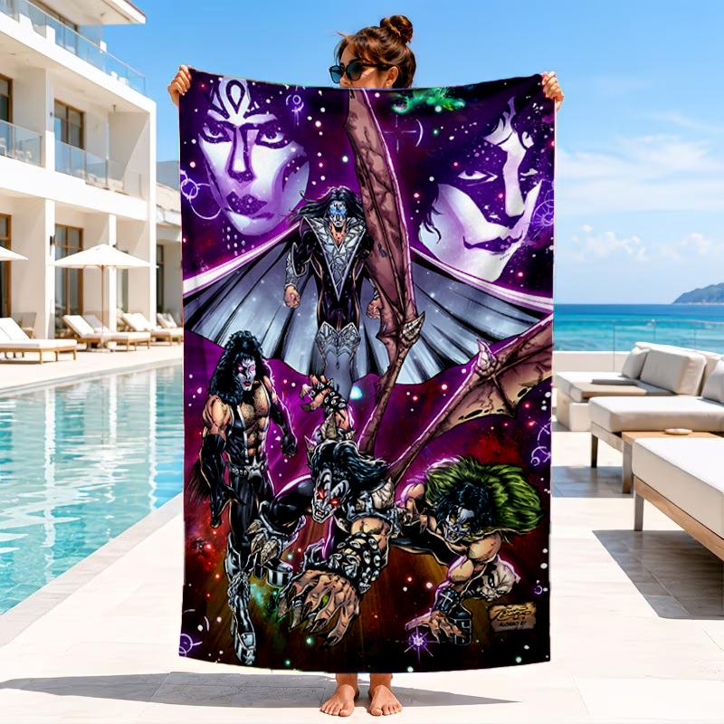 Rock music band Art Beach Towel, Microfiber Beach Towel, Perfect For Pool, Beach, Travel, Home Decor Beach Party Fan gifts