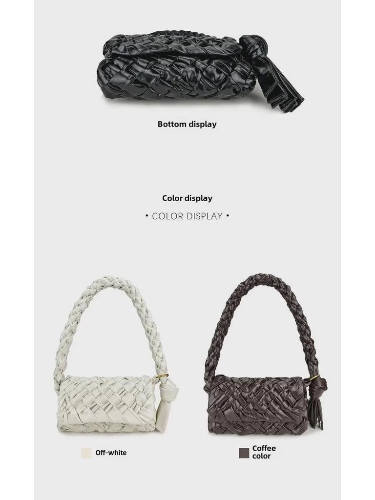 2024 French Waxed Leather Tassel Crossbody Bag - Autumn/Winter Collection