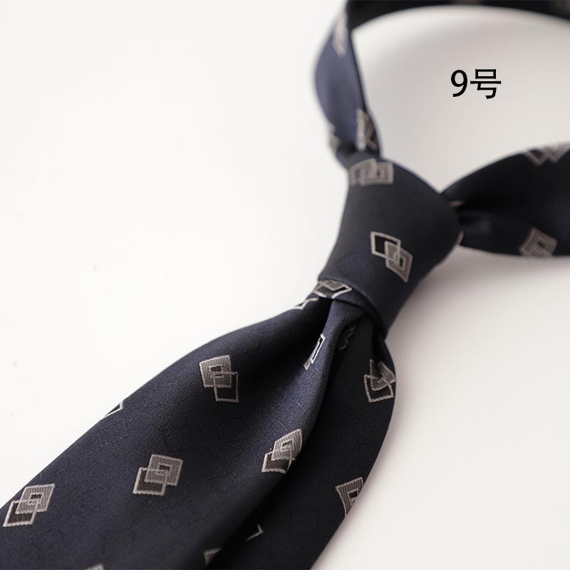 Retro Gentleman Style French 8Cm Men'S Tie, Dark Green Coffee Burgundy Stripe Occupation