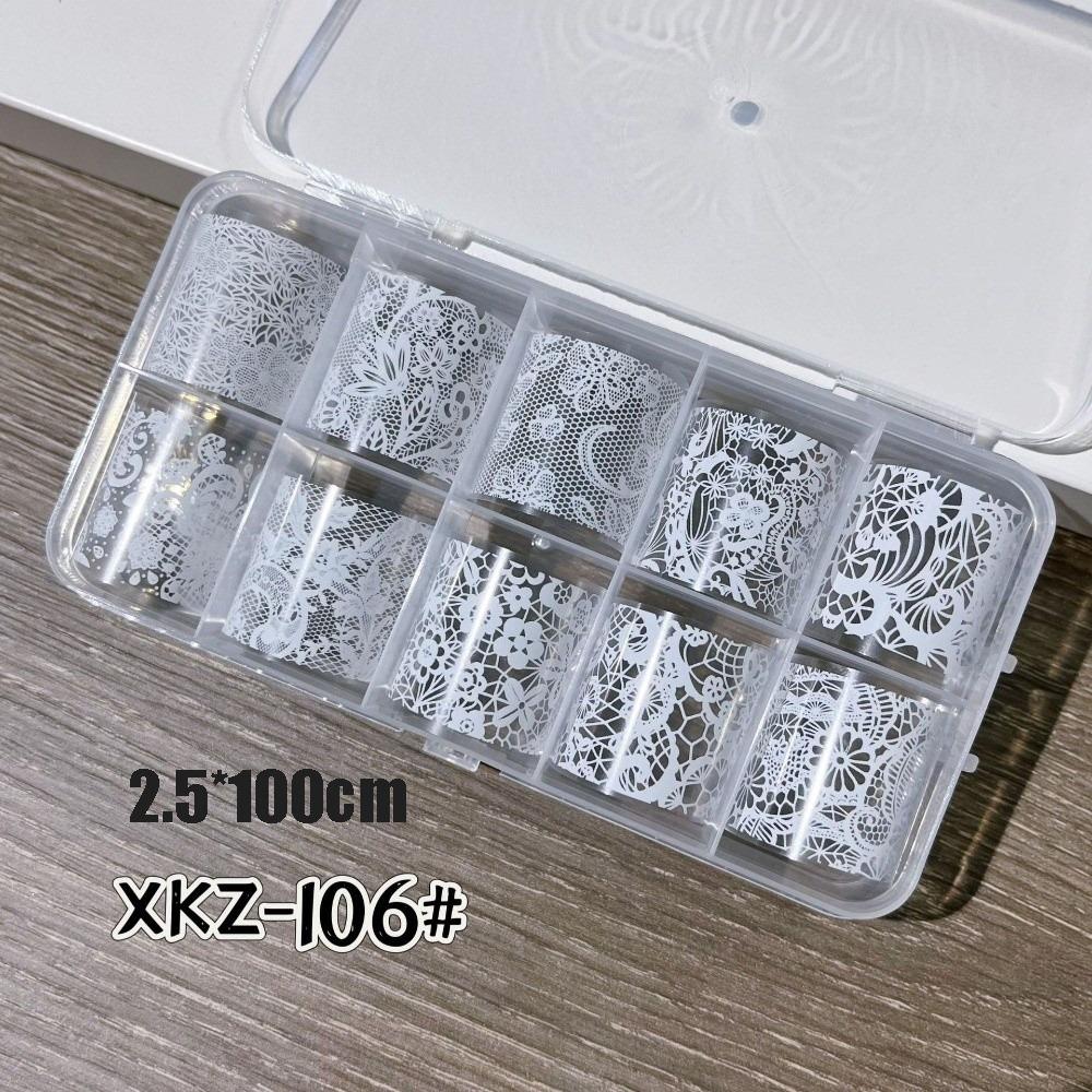 Lace Design Nail Foils Stripe Pattern Nail Decals Professional Nail Art Stickers  Nail Decoration