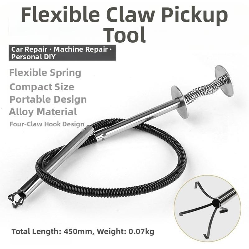Car Repair Flexible Magnetic Pickup Tool With Claw For Machinery Maintenance Retrieve Dropped Metal Parts
