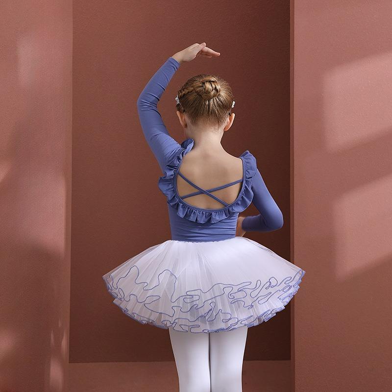 Dětské taneční oblečení, Letní dívčí cvičební oblečení, Bavlněné dětské baletní sukně, Dívčí taneční sukně, Taneční oblečení