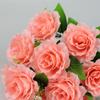 12Heads Silk Rose Artificial Flowers Fake Bouquet Wedding Party Home Grave Decor