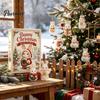 Cute Cat Rabbit Ornaments 24 Days Christmas Advent Calendar 2026, 2D Acrylic Reading Cats/Dogs/Forest Animals Halloween Party Favors Ornament