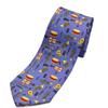 Blue Musical Instruments Horn Unique Tie for Musicians [CUFFSMANIA] - Trumpet, Violin, Drum, Cymbal, - Fun, Interesting,