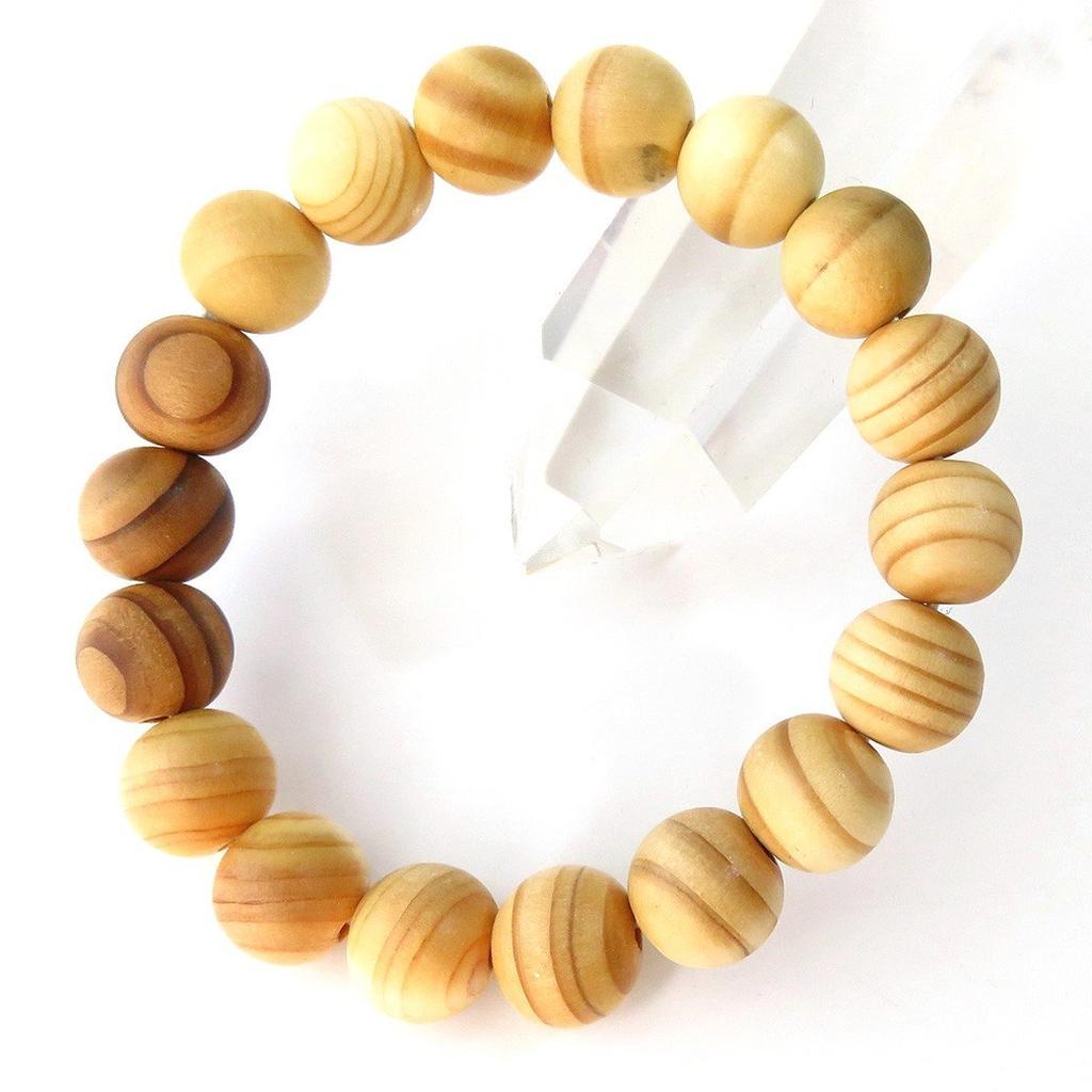 Góra Koya Rikuboku z Drewnem Świat Buddyjski Modlitewny Kamień Naturalnej Mocy [ZŁOTY KAMIEŃ] Bransoletka, 11mm, Pudełko, Dziedzictwo, Koraliki, Kamień,