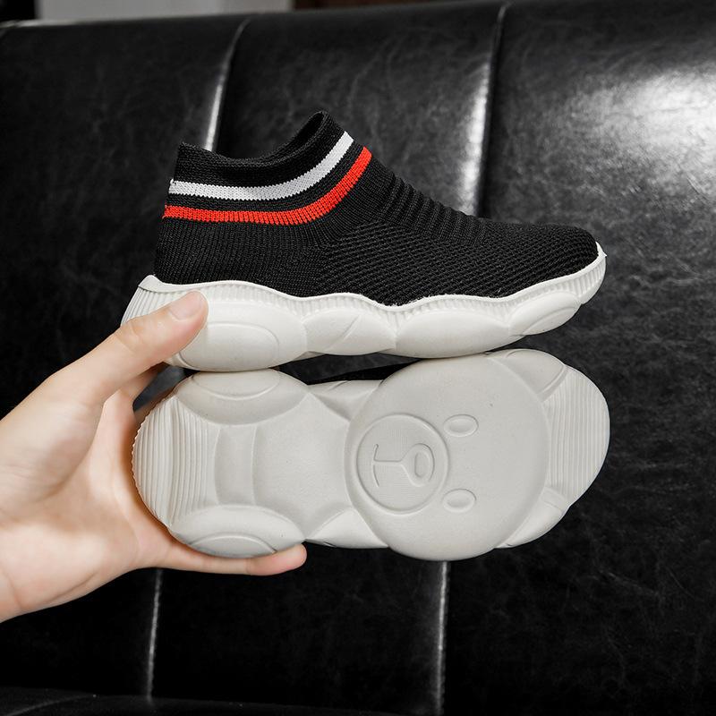 Four Seasons New Students Children's Knitted Socks Shoes Boys' Elastic Sports Casual Shoes Toddler Shoes