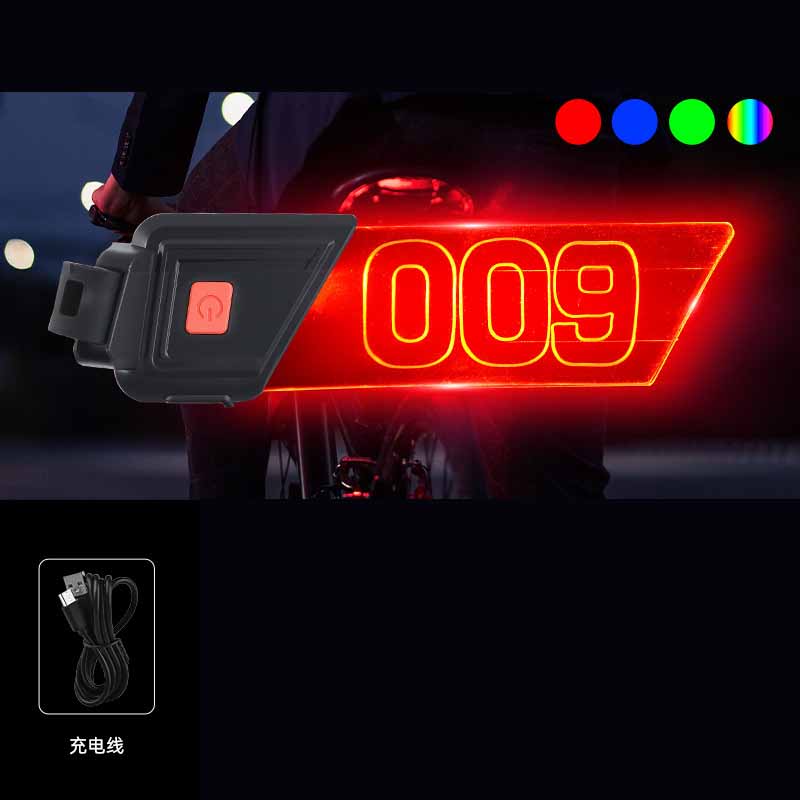 Creative Bike Taillight with Light Plate Design – USB Rechargeable High-Intensity Rear Light for Night Cycling, Road & Mountain Bikes