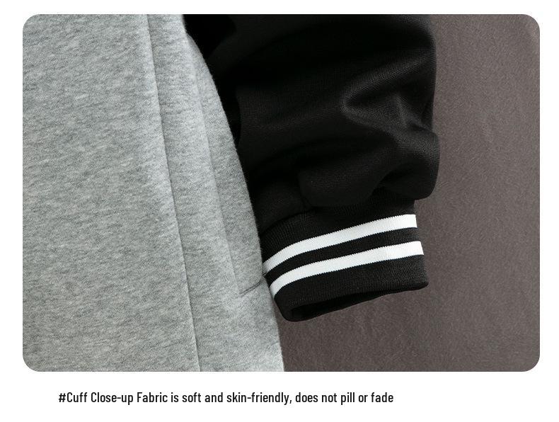 Youth Hooded Jacket for Teens - Spring/Autumn Color Block Cardigan Sweatshirt