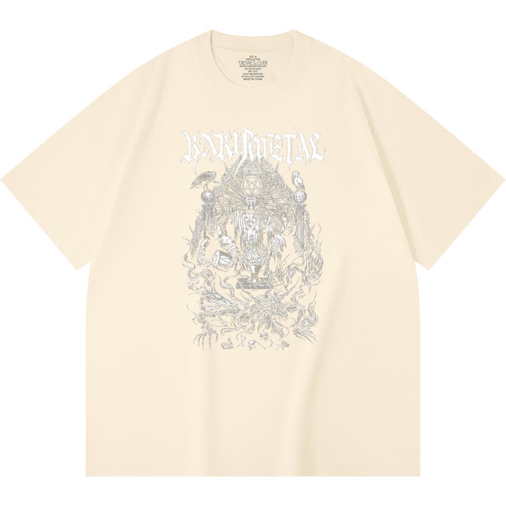 230 g/m² 100% Baumwolle Heavy Metal T-Shirt Rockband Beliebte Musik Druck Unisex Schweres Baumwoll-T-Shirt