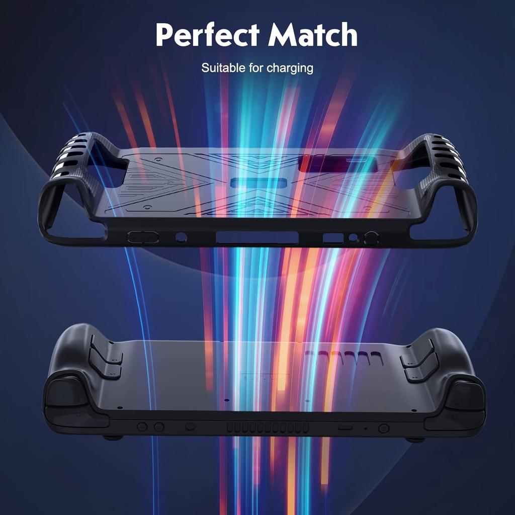 X Textur Steam Deck Schutzhülle Weiche TPU Hülle Stoßdämpfung Kratzfest Schale Kühl Langlebige Haut Ergonomie Rutschfester Griff