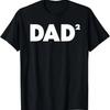 Papa hoch zwei lustiges Papa von zwei T-Shirt