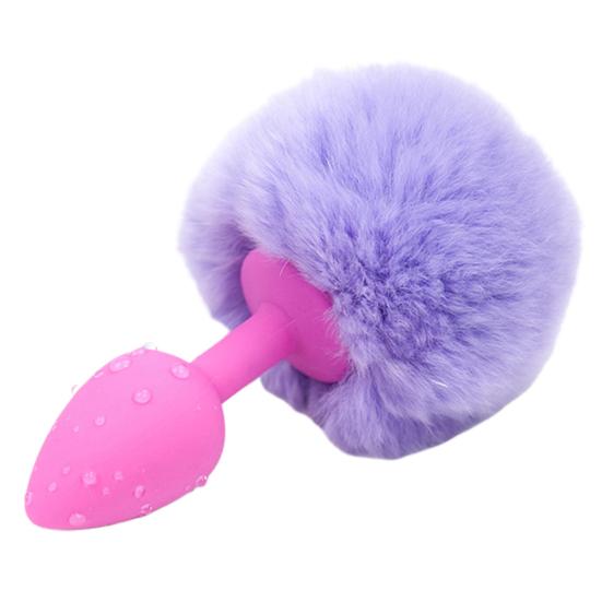 Śliczny pluszowy ogon Anal para dzieląca seks Butt silikonowa wtyczka para flirtująca erotyczna