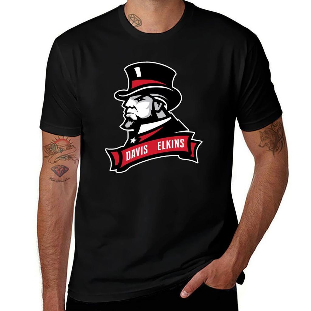 Davis Elkins College T-shirt Short de Sport à Manches Courtes