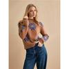 New Autumn And Winter European And American Casual Clothes Long-sleeved Round Neck Flower Sweater Women Loose