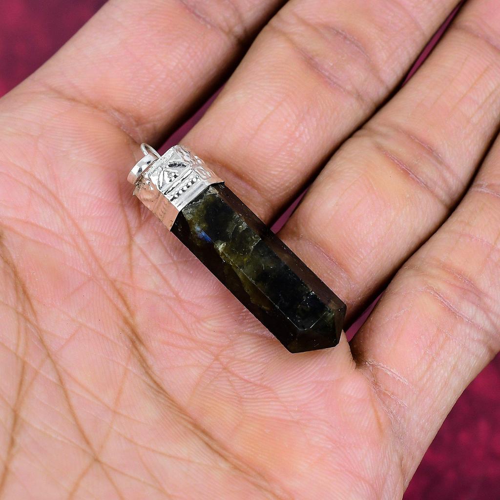 Nuummite Pendant, 925 Sterling Silver Pendant Jewelry. Gift For Women Handmade Pendant Gemstone Jewelry