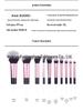 10-Piece Mini Makeup Brush Set with Soft Blush Brush, Powder Puff, Sponge, and Bag