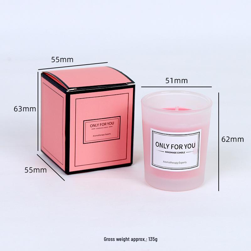 Frosted Glass Soy Wax Scented Candle - Festival Souvenir & Gift Box