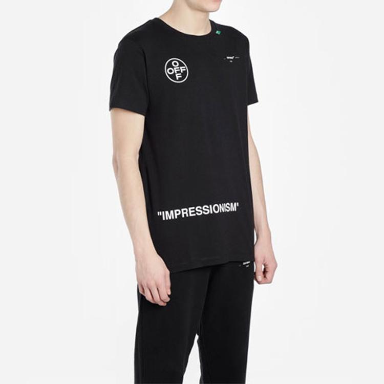 OFF WHITE SS19 T Shirts Mens Crew Neck Moderate Straight Fit OMAA027R191850151028