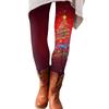 Women's Fashion Christmas Print Elastic Soft Leggings Casual Home Sleep Pants