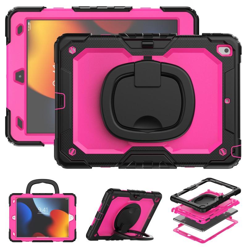 Rotating Stand Case With Wrist Strap IPad Air 11 Inch A16 Shockproof Hard Shell Cover In PC Material
