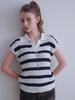 KOOLKITTEN Striped Cable Collar Knit Top 2 Colors