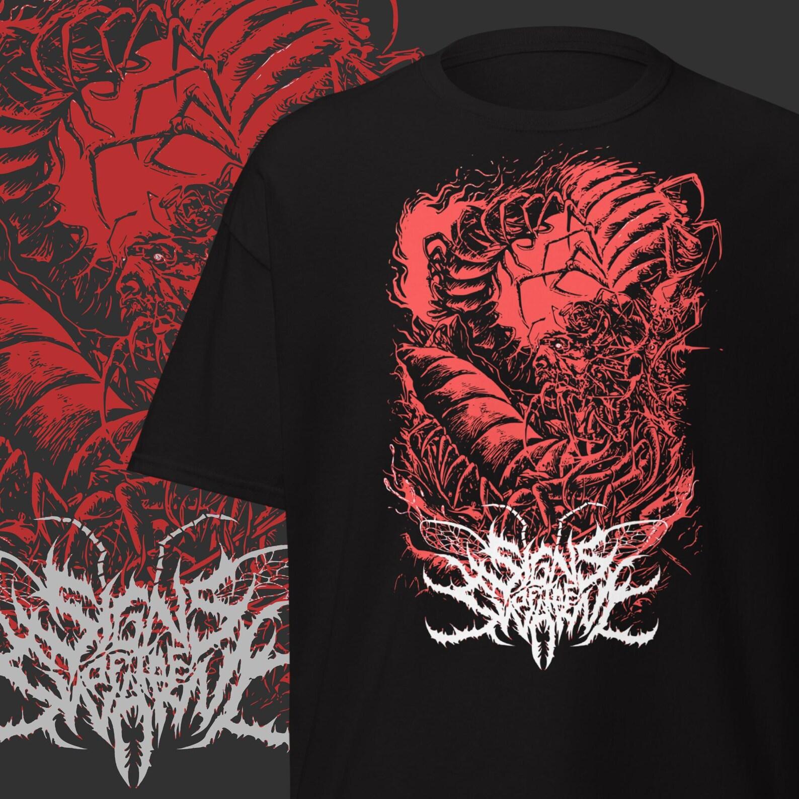 Signs of the Swarm T-Shirt Deathcore Heavy Metal Graphic Tee 3XL