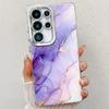Electroplated IMD marble pattern is suitable for Samsung S25ULTRA mobile phone case S24FE fine hole gradual change smudge A26/56