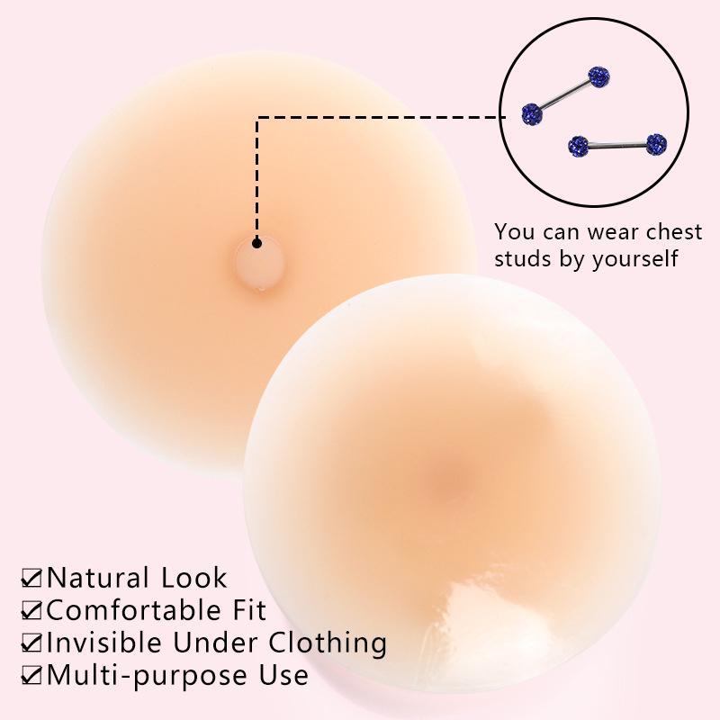 1 Pair Women Nipple Covers Nipple Piercing Lingerie Carnival Raves Party Sticky Bra Breast Stickers Intimates Accessories