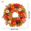 Handmade Maple Leaves Pumpkins Wreath Diy Decoration For Thanksgiving Halloween Front Door Wall Hanging Autumn Harvest Wreath
