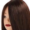 Synthetic Hair Hairdresser Head 85 Percent Real Hair Braiding Training Cosmetology Manikin Head for Students Brown