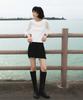 DEHEVE Basic Waffle T-Shirt [Ivory]
