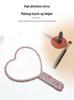 High-Quality Heart-Shaped Crystal Handle Rhinestone Makeup Mirror
