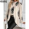 Women's Fashion Casual Spring Autumn Long Sleeve Half Turtleneck Blouses & Shirts