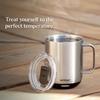 Ember Temperature Control Smart Mugs, 2 10oz Silver, 1.5 Hour Battery Life, App-Controlled Heated Coffee Mugs - Improved Design