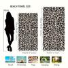 Telo da spiaggia sexy con stampa leopardata, elegante e alla moda, morbido, assorbente, ad asciugatura rapida, asciugamano sportivo da palestra, perfetto per piscine, esterni e spiaggia