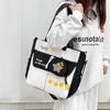 Contrast Large Capacity Tote Bag Student Crossbody Bag Girls Star Print Shoulder Bag