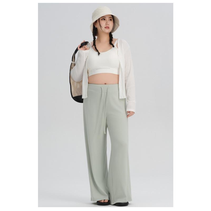 Women S Loose Plus Size Yoga Pants Comfortable Slim Wide Leg Drawstring Workout Pants