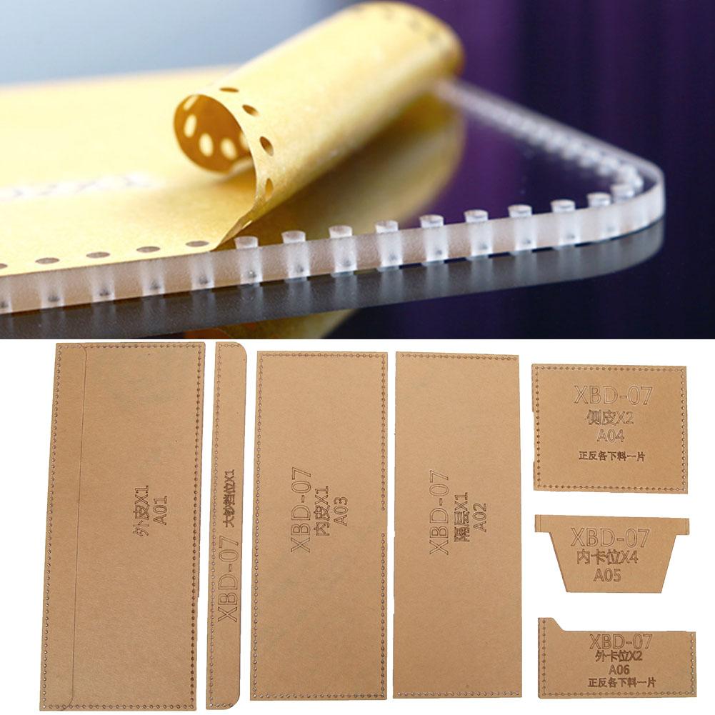 Purse Acrylic Template Transparent Manual DIY Leather Wallet Model for Short Wallet