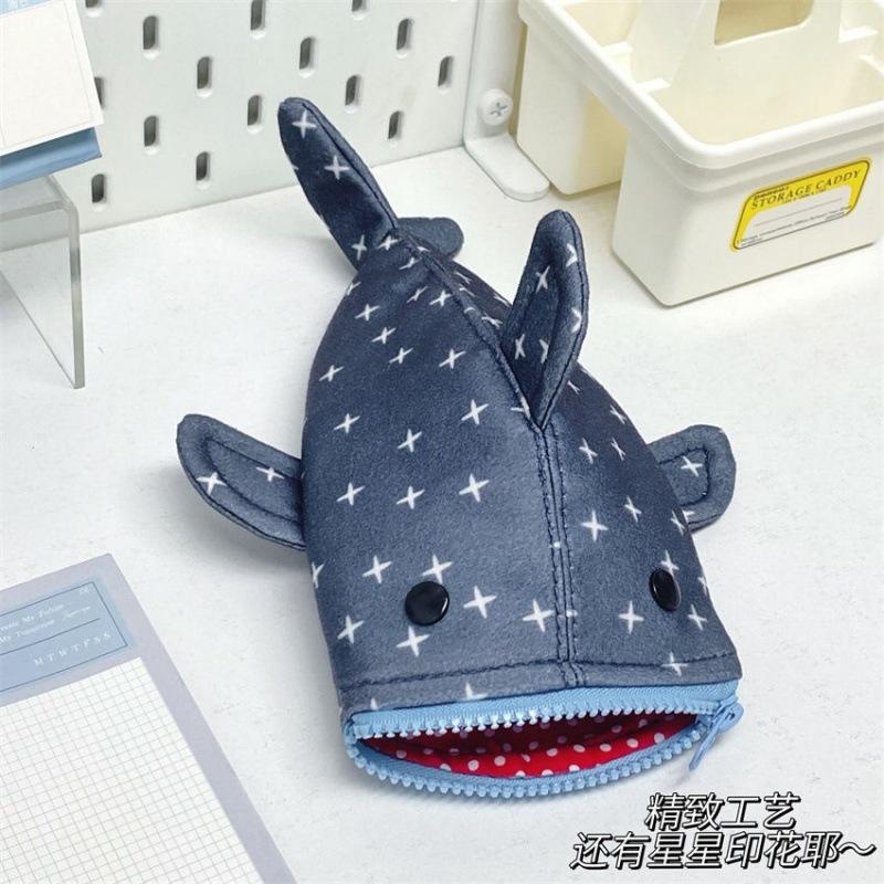 Creative Shark Pen Bag - Large Capacity Pen Holder - Children's School Supplies Storage Bag